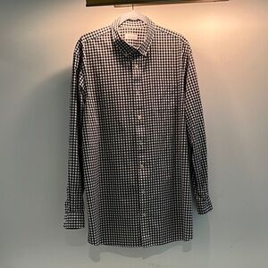 Trumaker-Men's Black and White Checkered Shirt